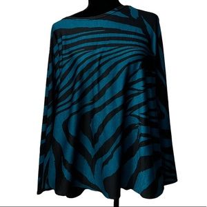 Ivy Chic Poncho Striped Top size 2x